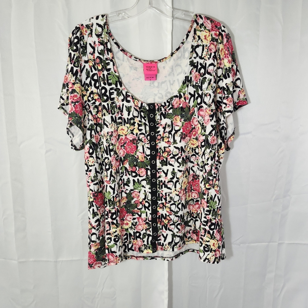 Betty Johnson Size 5 Light Weight Ponte Snap Front Top